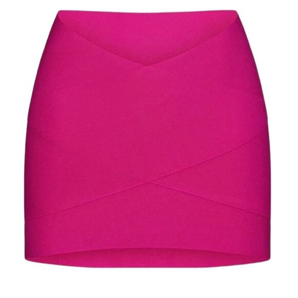 SKIMS Magenta Knit Swim Mini Skirt Sz 4X NWT - Picture 10 of 11